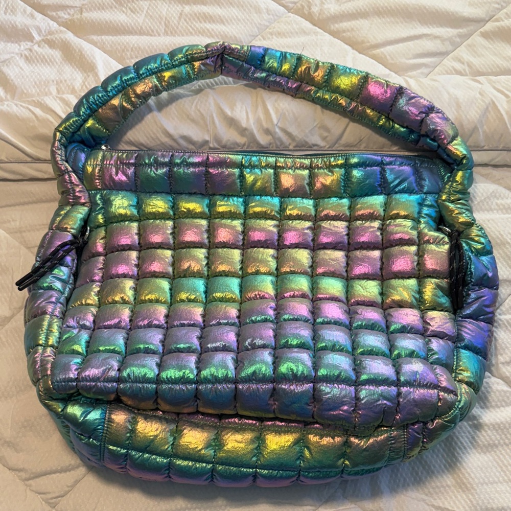 Iridescent Quilted Women's Bag FP Movement free people nebula tote rare sold out